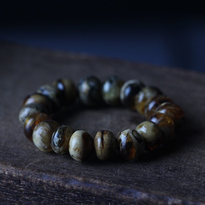 抚顺天然珠宝琥珀花珀戒圈