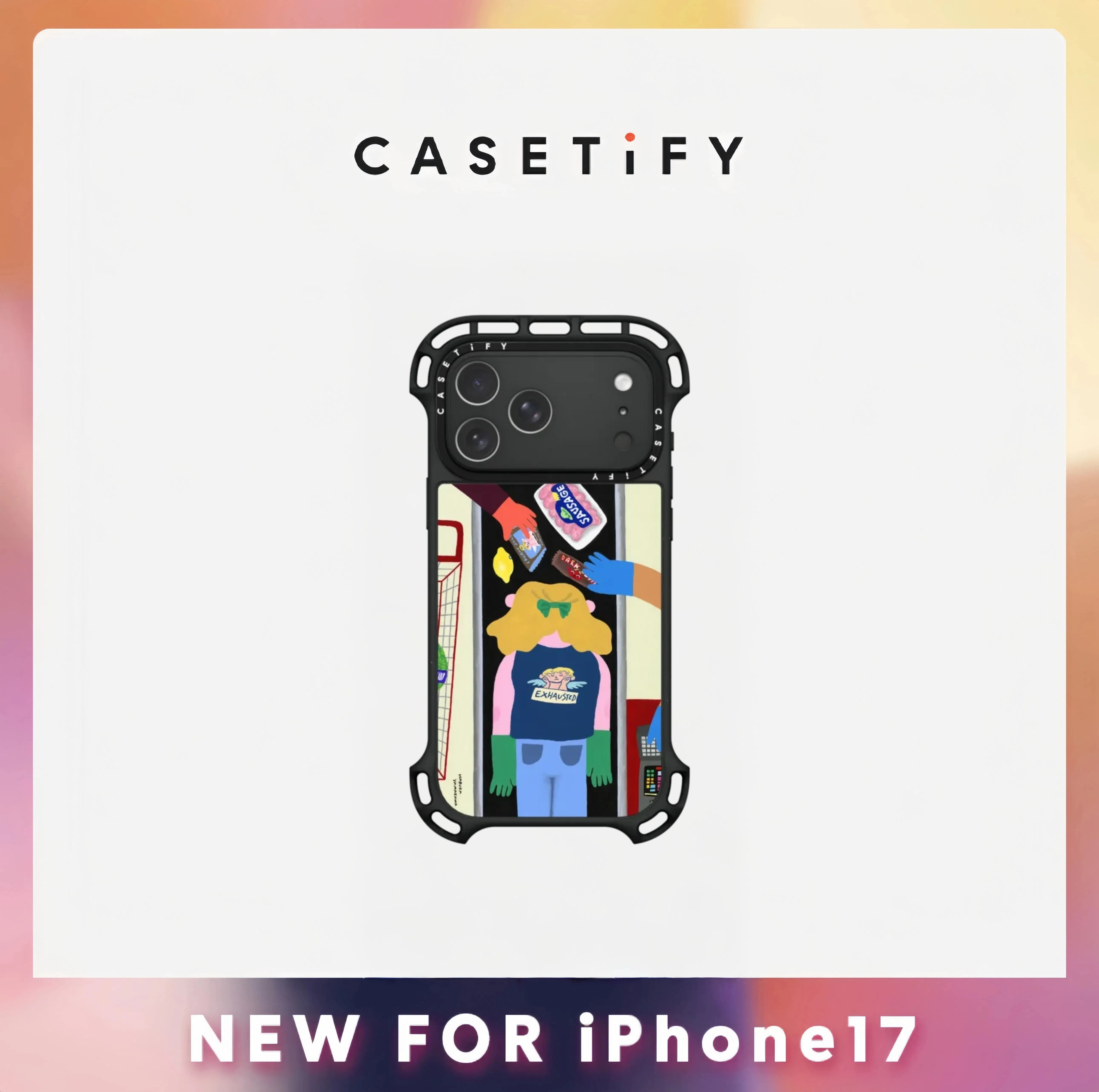 CASETIFY 超级累贴纸 适用于iPhone 17promax艺术联名款手机壳