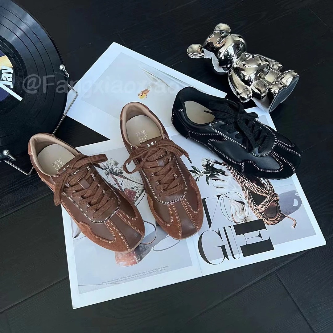 【方向】美拉德棕内增高女鞋2025秋冬新款休闲百搭德训鞋休闲鞋板鞋