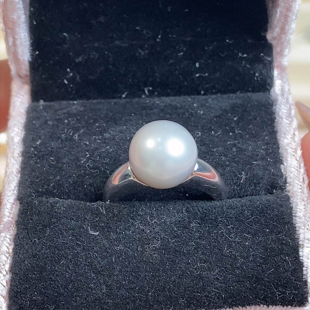 海水珍珠戒指银S925镶嵌