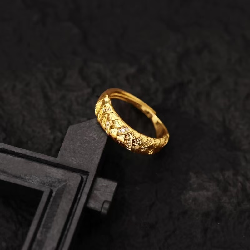 铜合金戒指 247麻花编织纹戒指