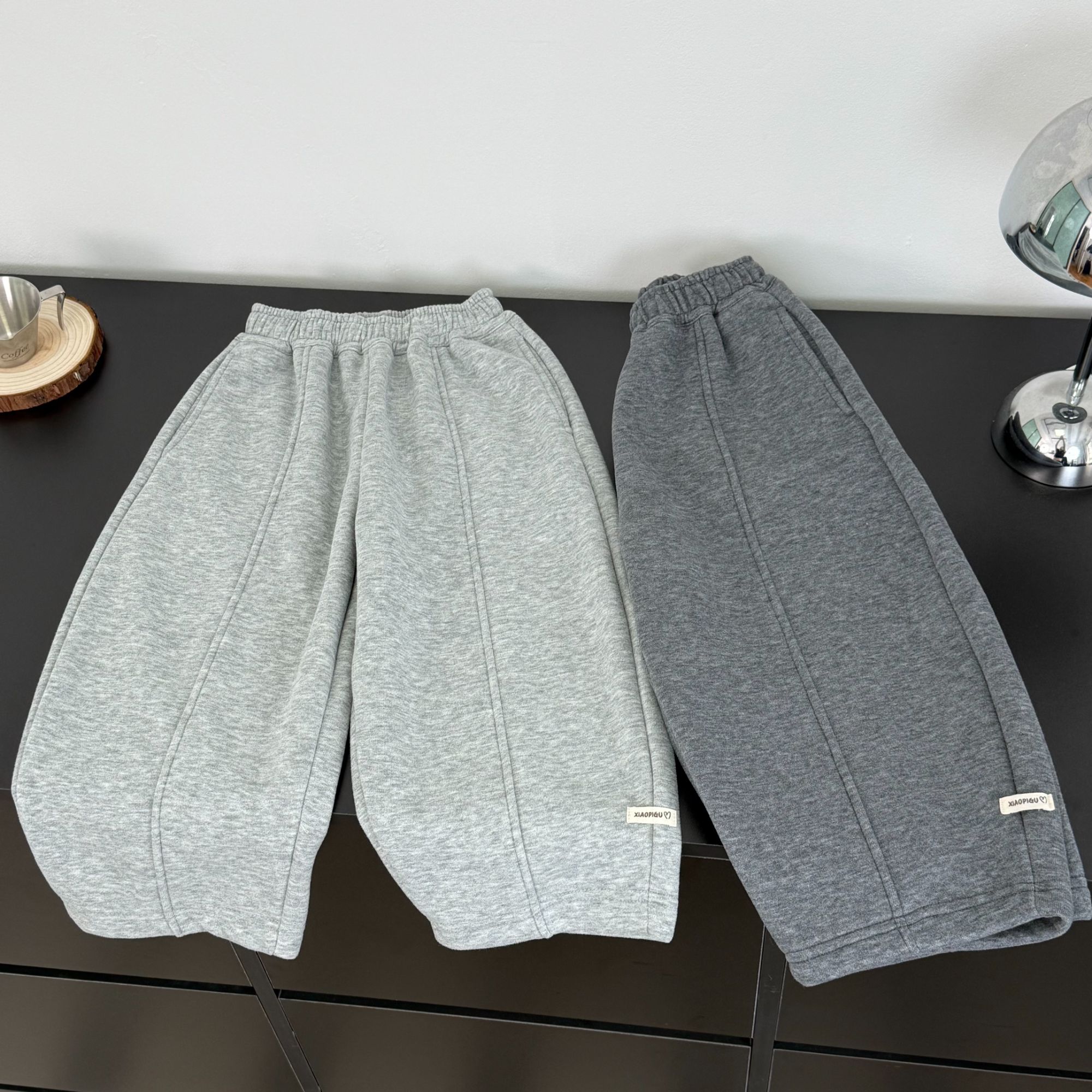 【加绒加厚卫裤版型好】男童冬季休闲裤2025新款童装儿童韩系弯刀裤