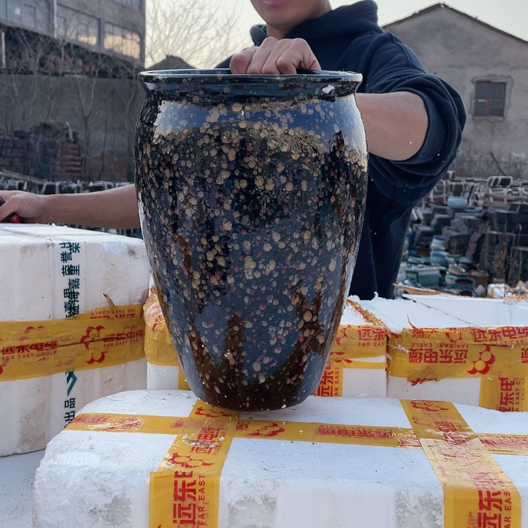 宜兴紫砂粗陶花盆
