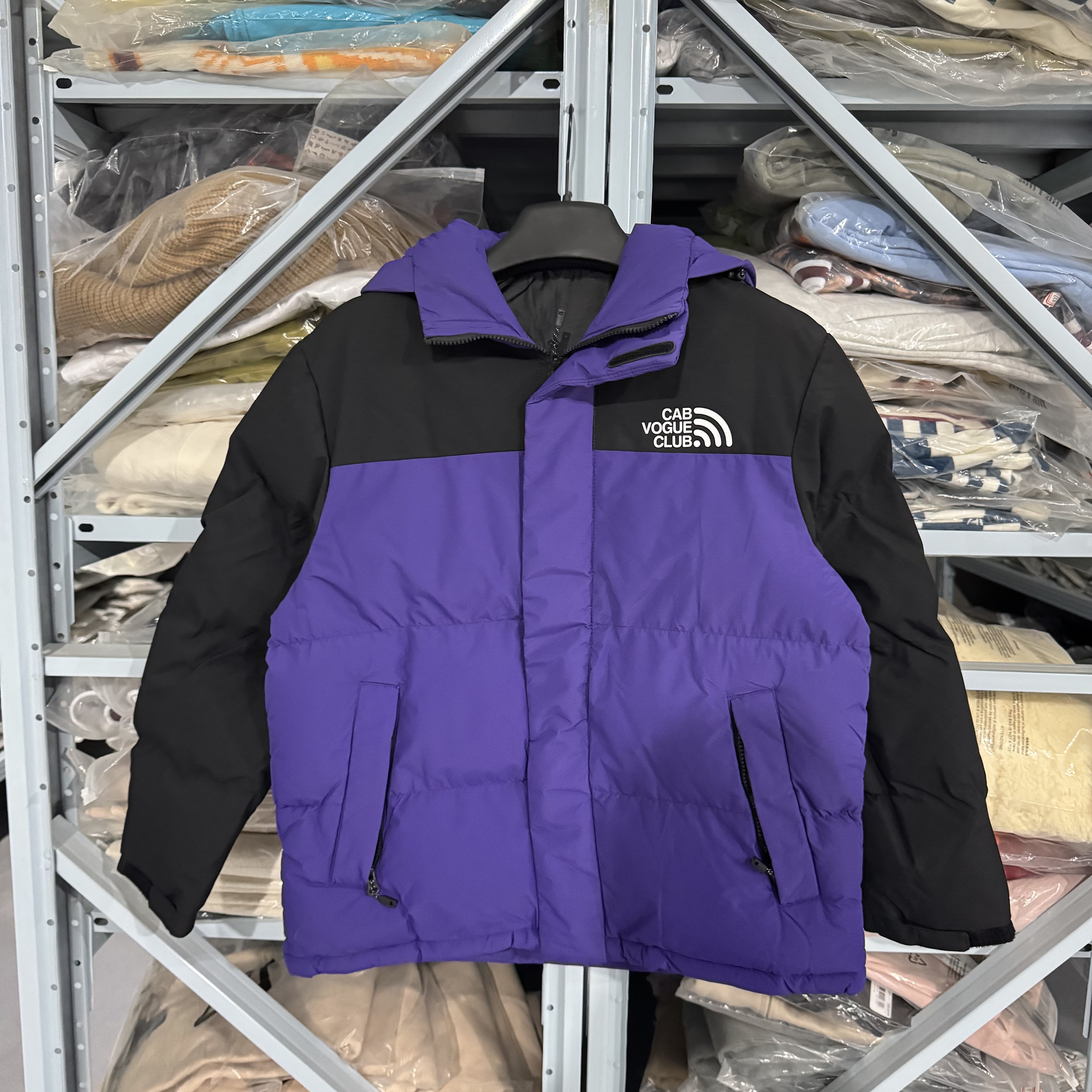 紫色休闲百搭冬季棉服W4004SB