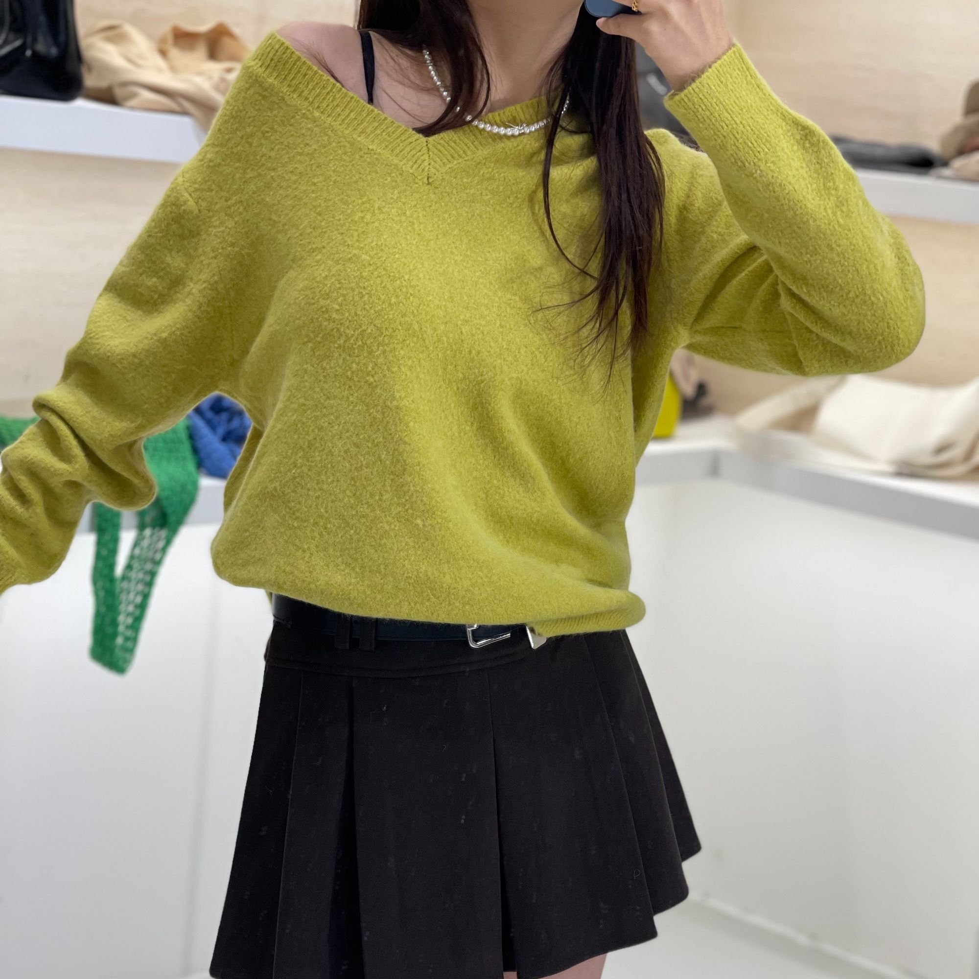 薄款针织圆领水洗毛衣打底衫女士上衣秋冬9523