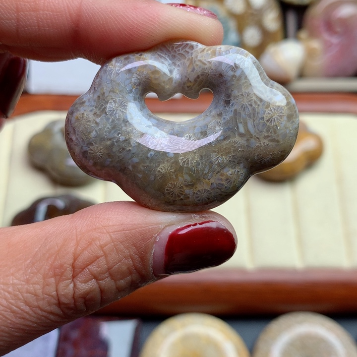 硅化珊瑚（珊瑚玉）颈饰未镶嵌