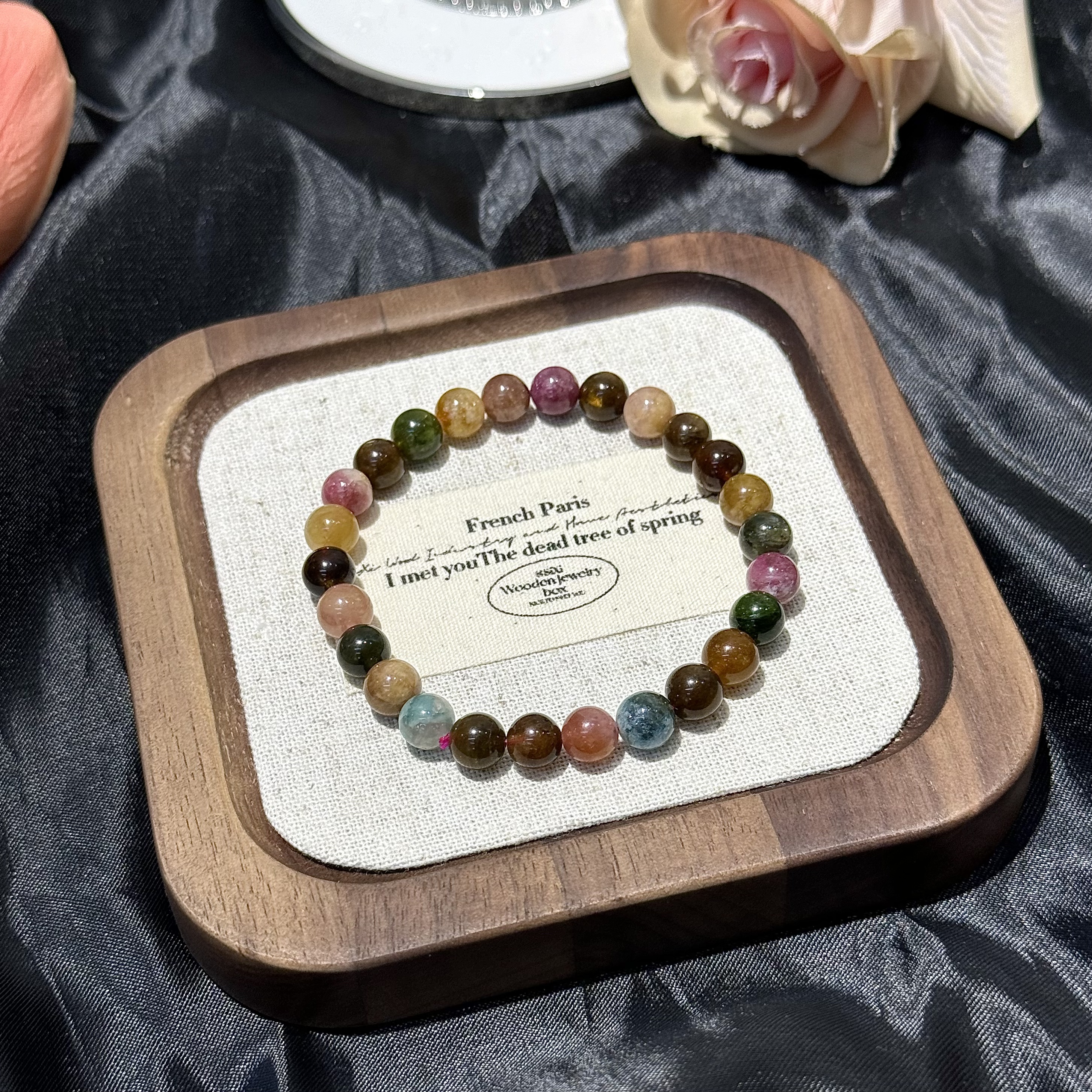 巴西老矿料碧玺手链手串 多样性发其一Z242