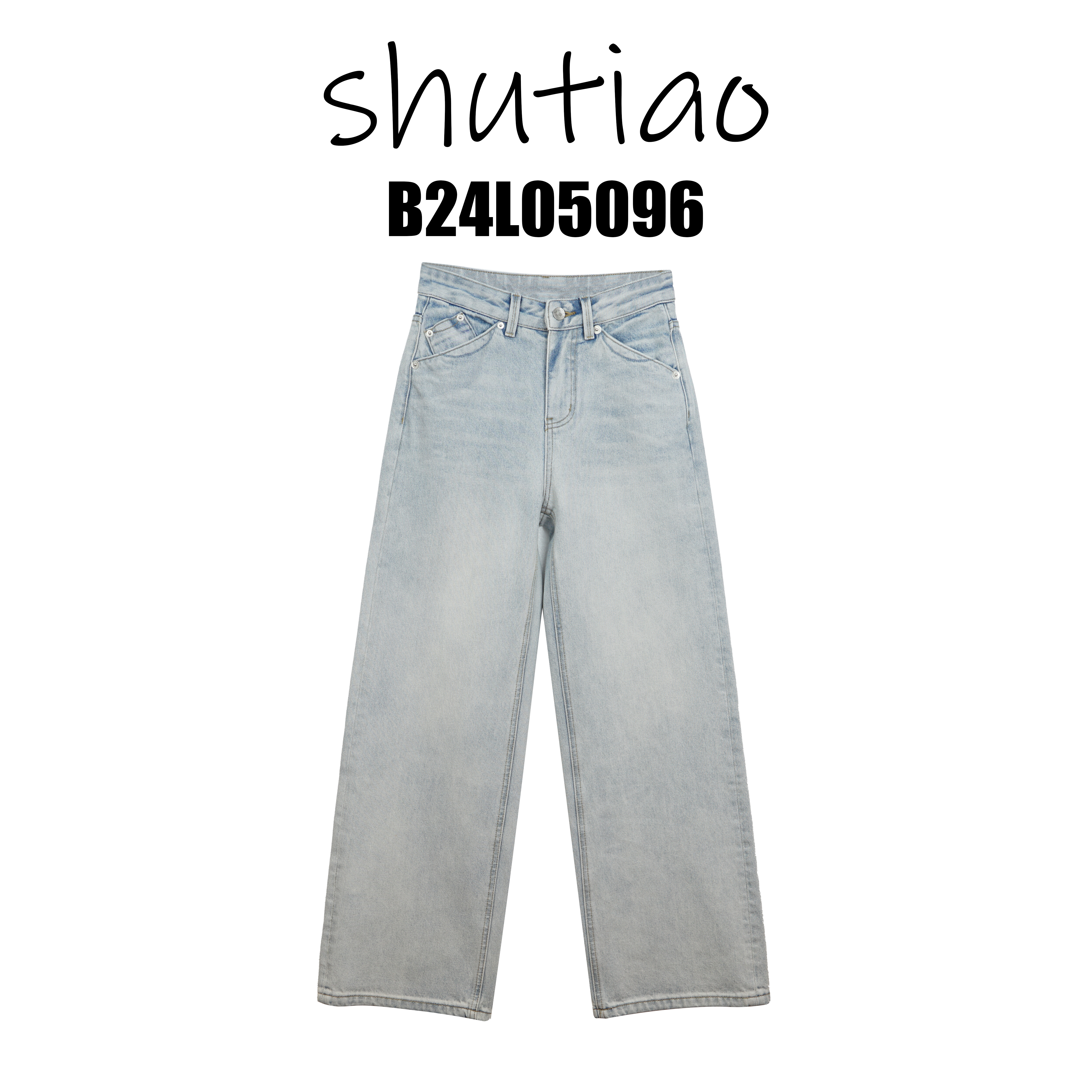 【SHUTIAO】2025春夏：新款小众设计款牛仔裤B24L05096