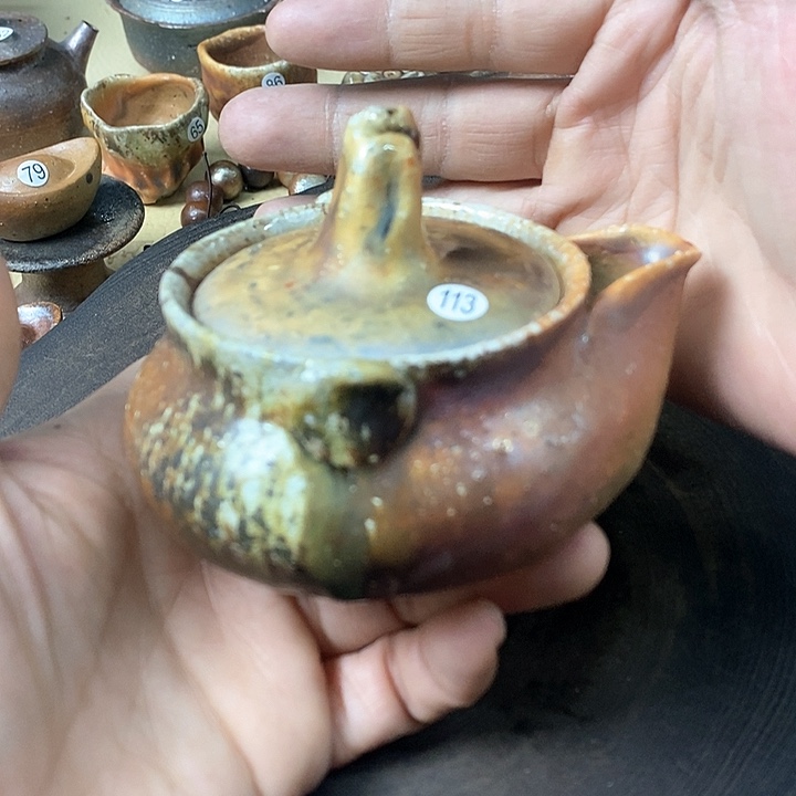 杯手工粗陶、柴烧茶器