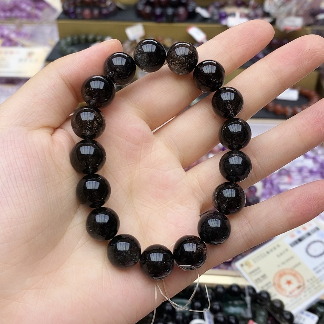 水晶手链未镶嵌黑发晶 12m+