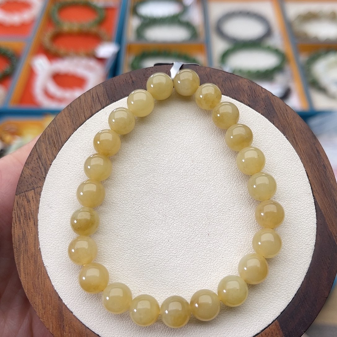 和田玉未镶嵌手串A20卡8