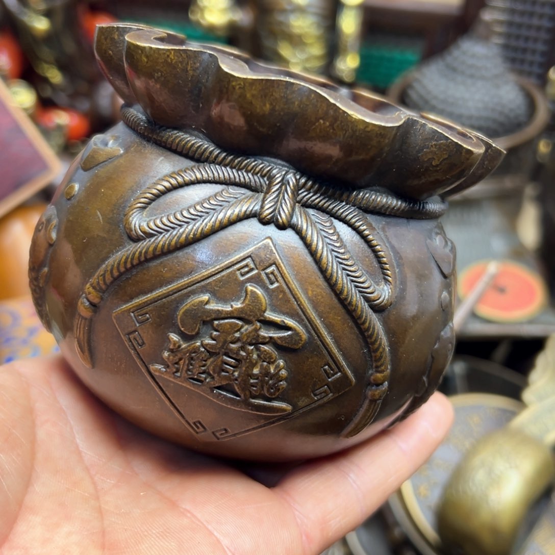 铜摆件欢迎欢迎你