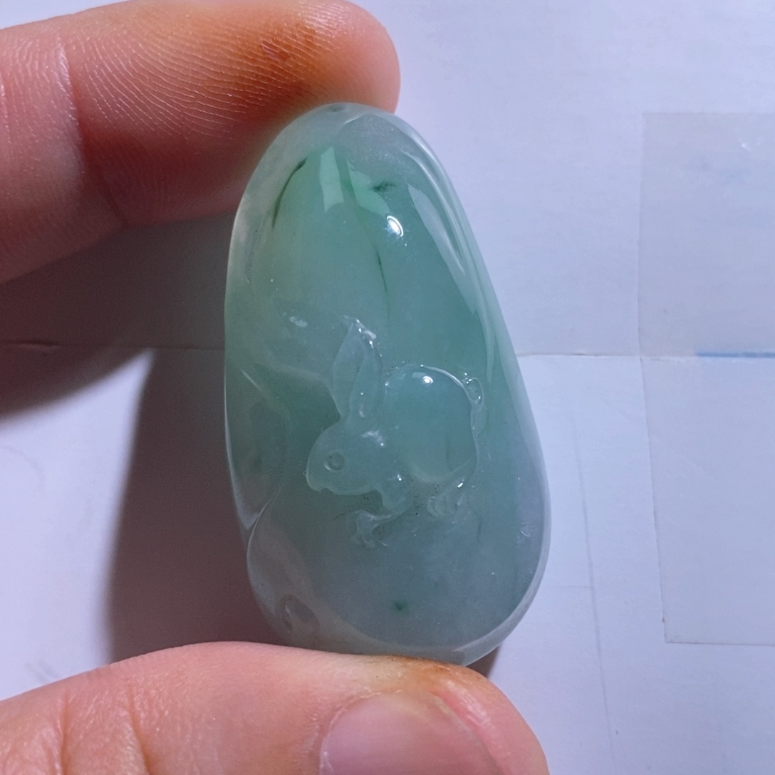 定制翡翠未镶嵌冰胶挂件