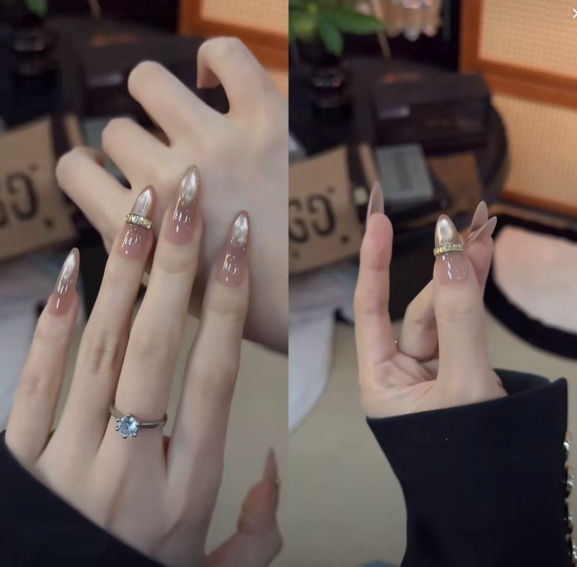 【暮光之城】秋冬纯手工穿戴甲显白追光猫眼纯手作美甲贴10片装批发