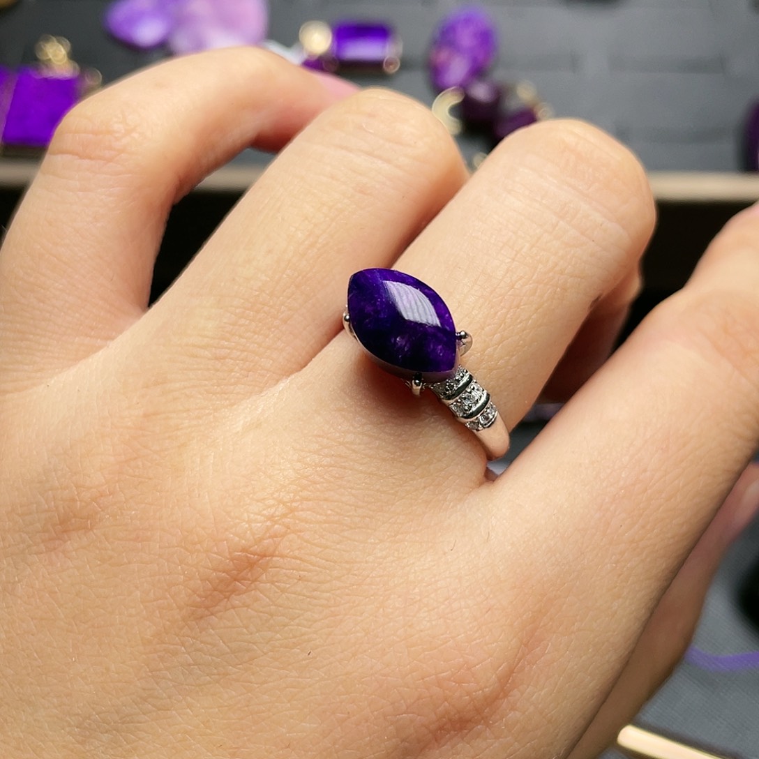 苏纪石（舒俱来）戒指银S925镶嵌