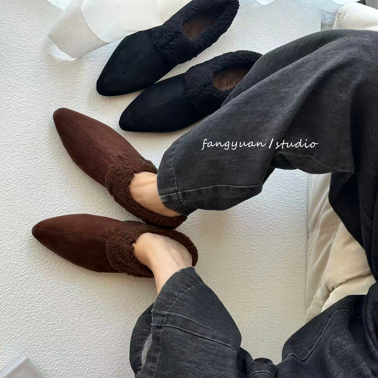 小众设计感尖头新中式专业鞋秋季纯色单鞋秋冬冬季女鞋单鞋