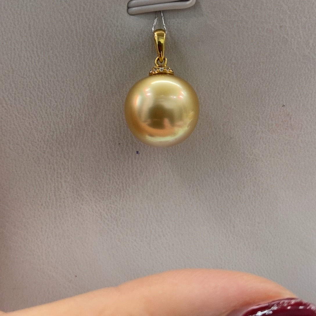 海水珍珠颈饰18K金镶嵌13-14m m