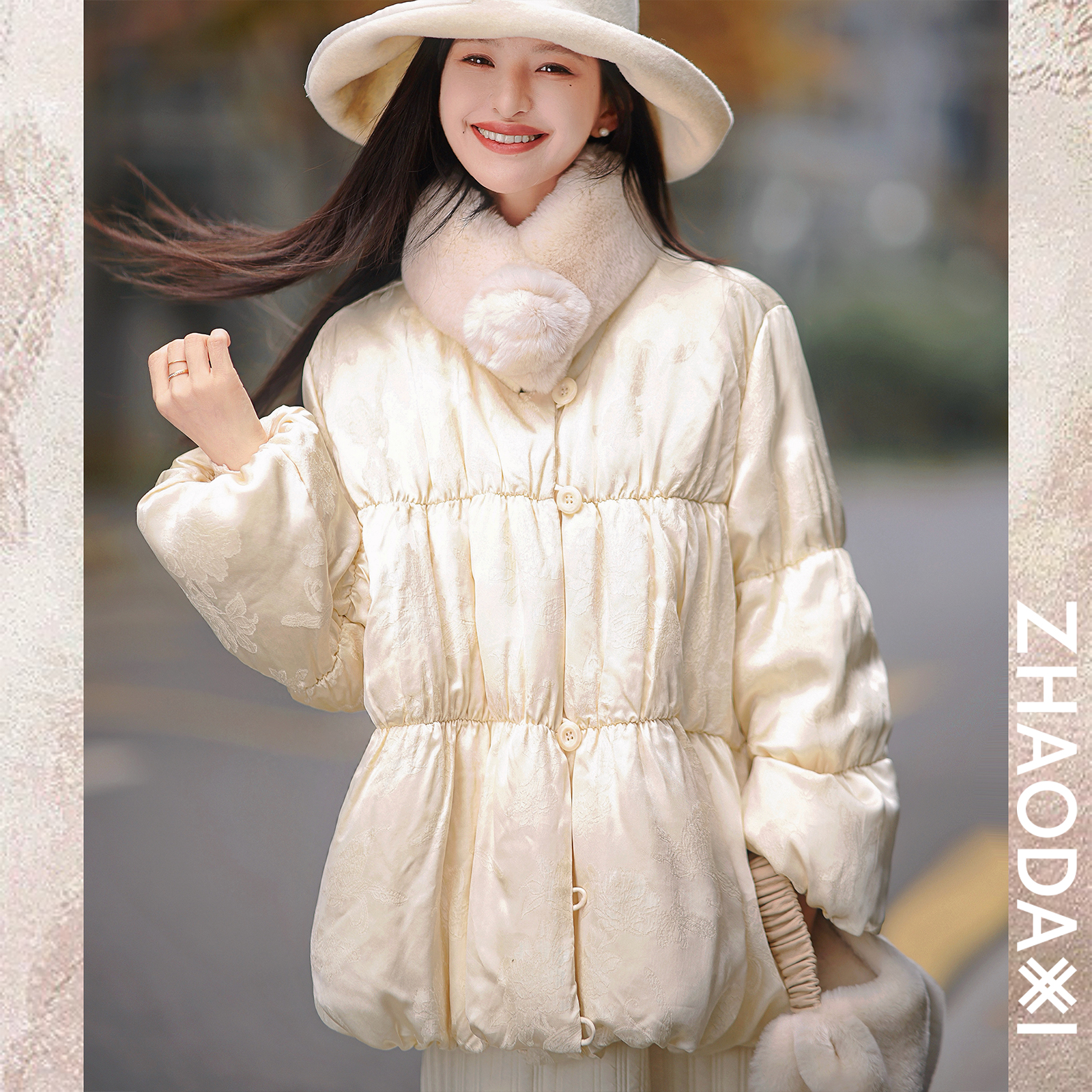 【赵大喜】仙女花苞-鹅绒服 | 填充95鹅绒/轻国风