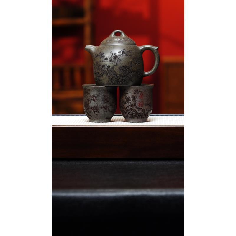 宜兴紫砂 秦权 云雾沉香泥 马千里h623