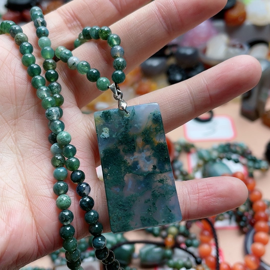 玛瑙/玉髓颈饰合金生**快