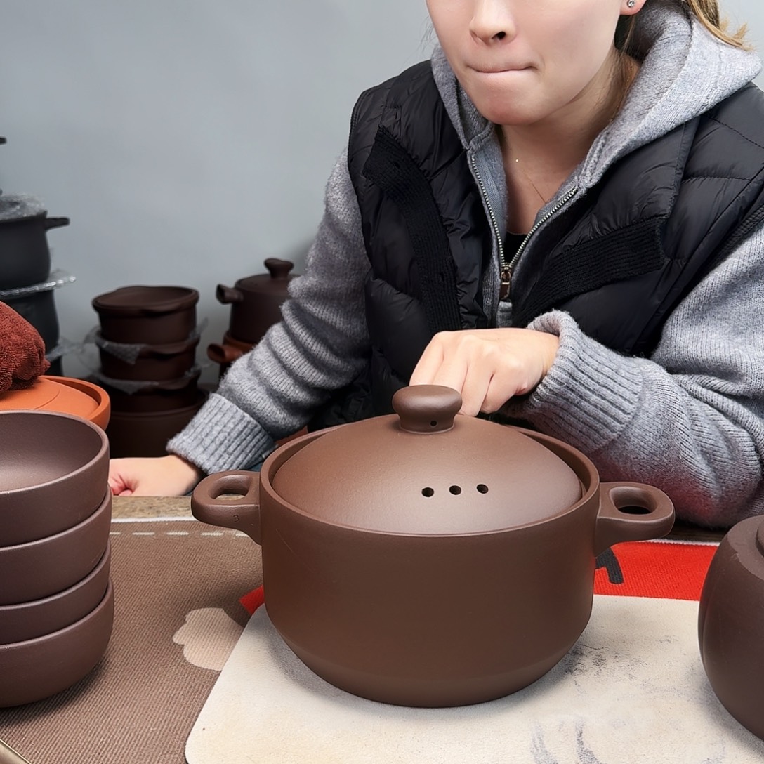 紫砂砂锅3升正品无暇