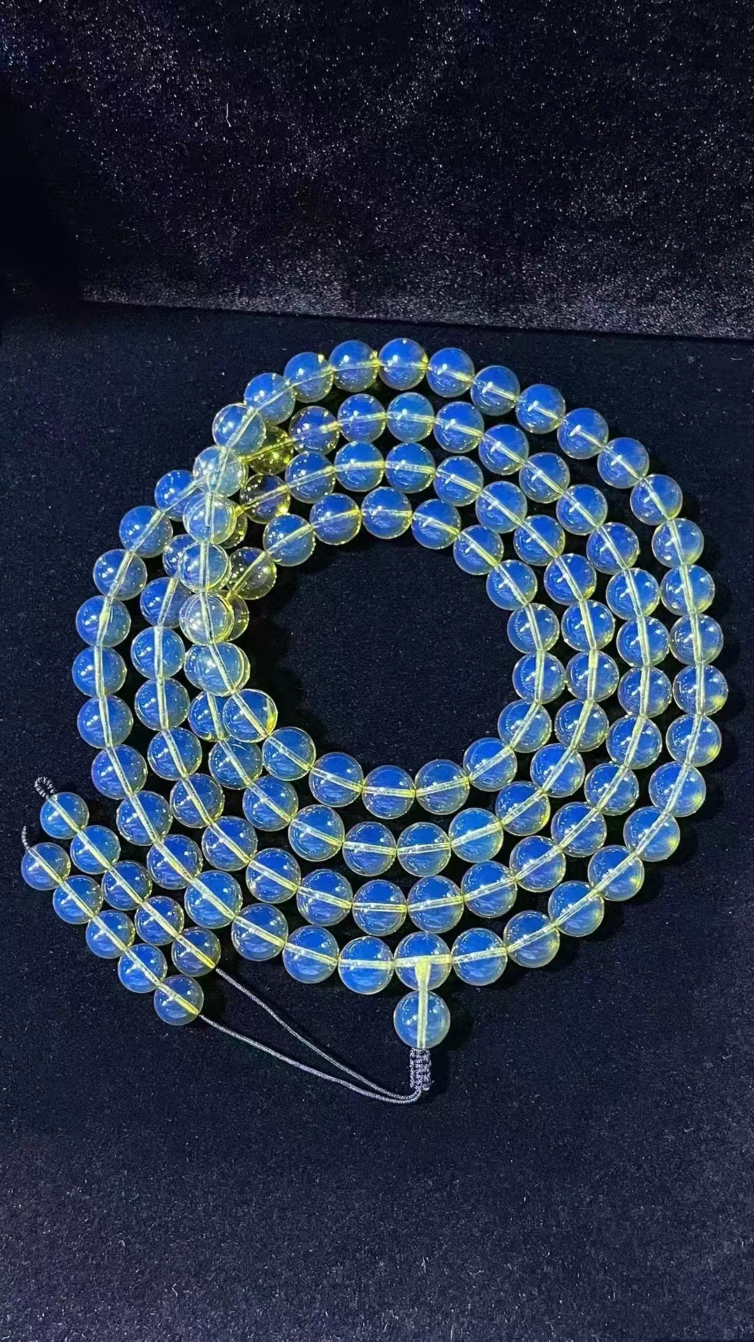 CloudStory云叙蓝珀10mm高蓝天空蓝3A净水108佛珠天然无优化