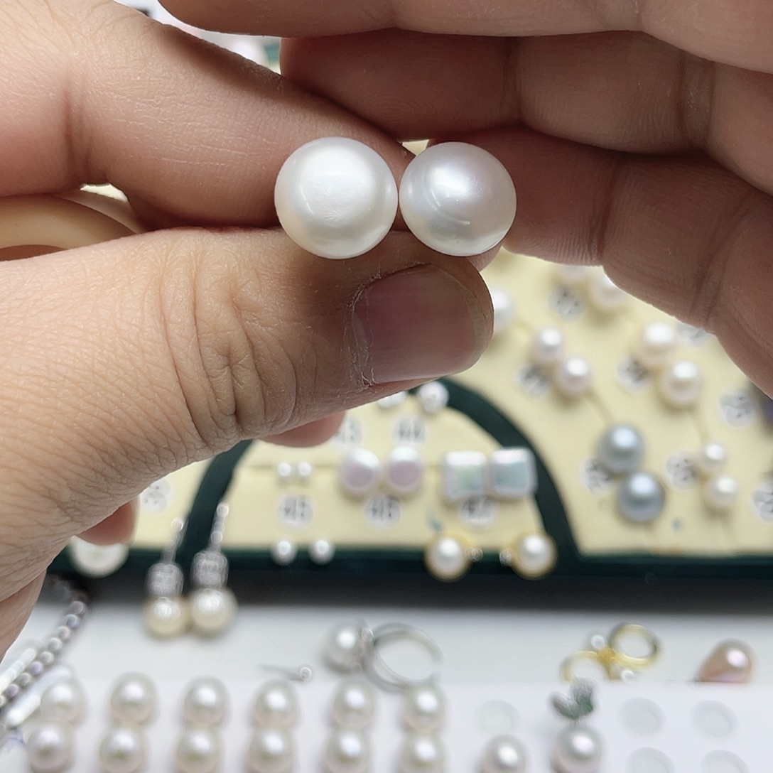 【***】耳饰淡水珍珠银S925镶嵌