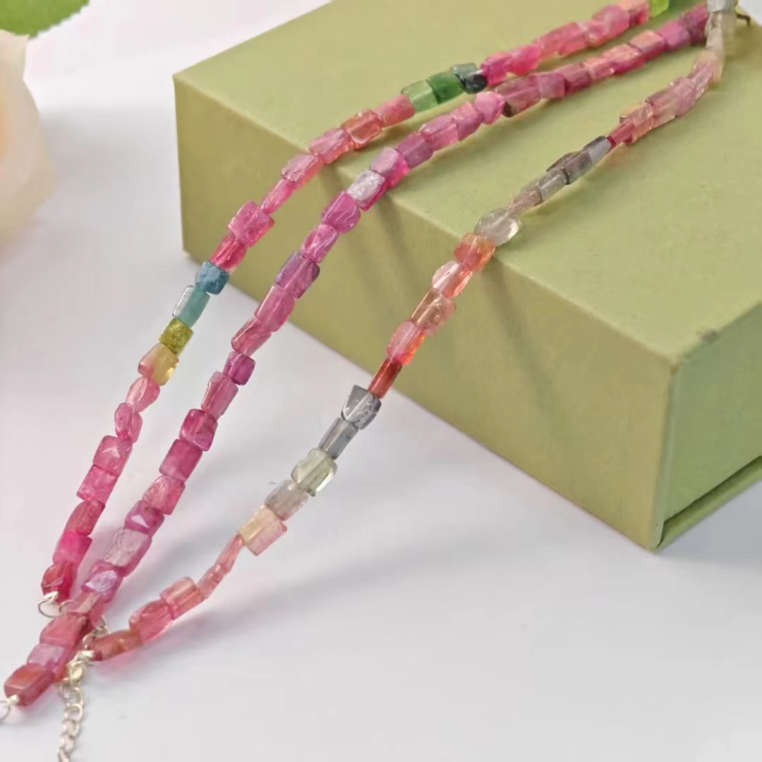 【书记甄选】天然原创碧玺小方块单圈随型手链 多样性发一件 XL1285