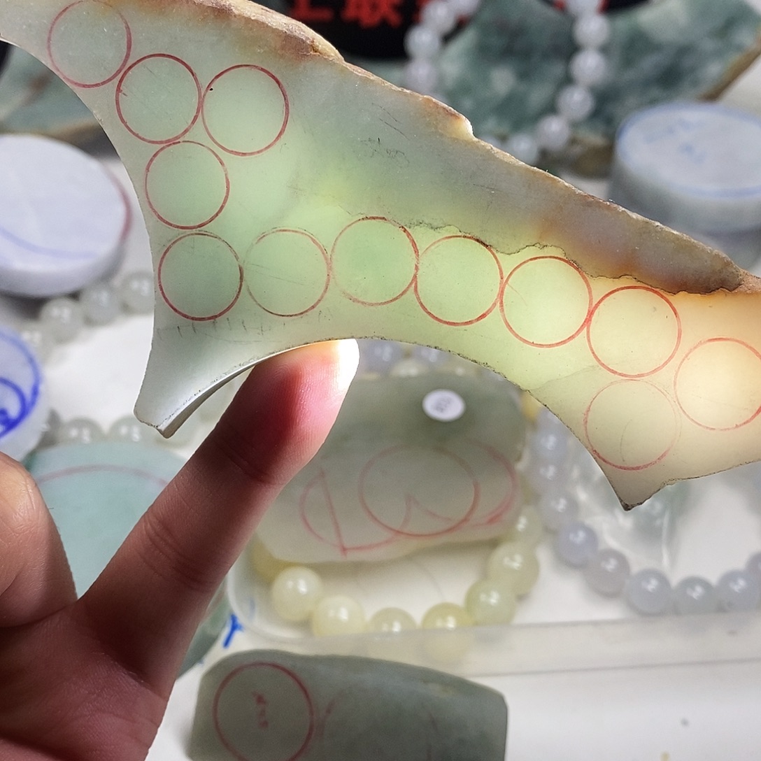 翡翠散珠天然缅甸翡翠a货9