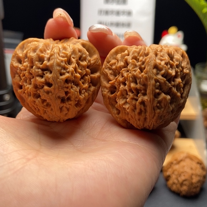 核桃手串/手链42圆柱炮鸭蛋装细密蚂蚁纹