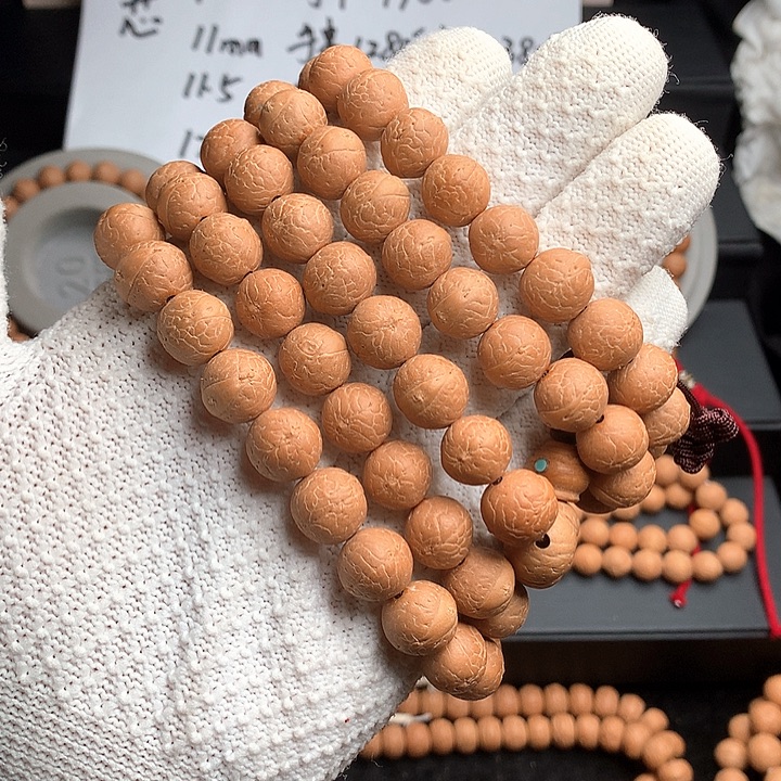 墨****凤眼菩提手串25年尼泊尔12单仓108高油高密厚皮壳