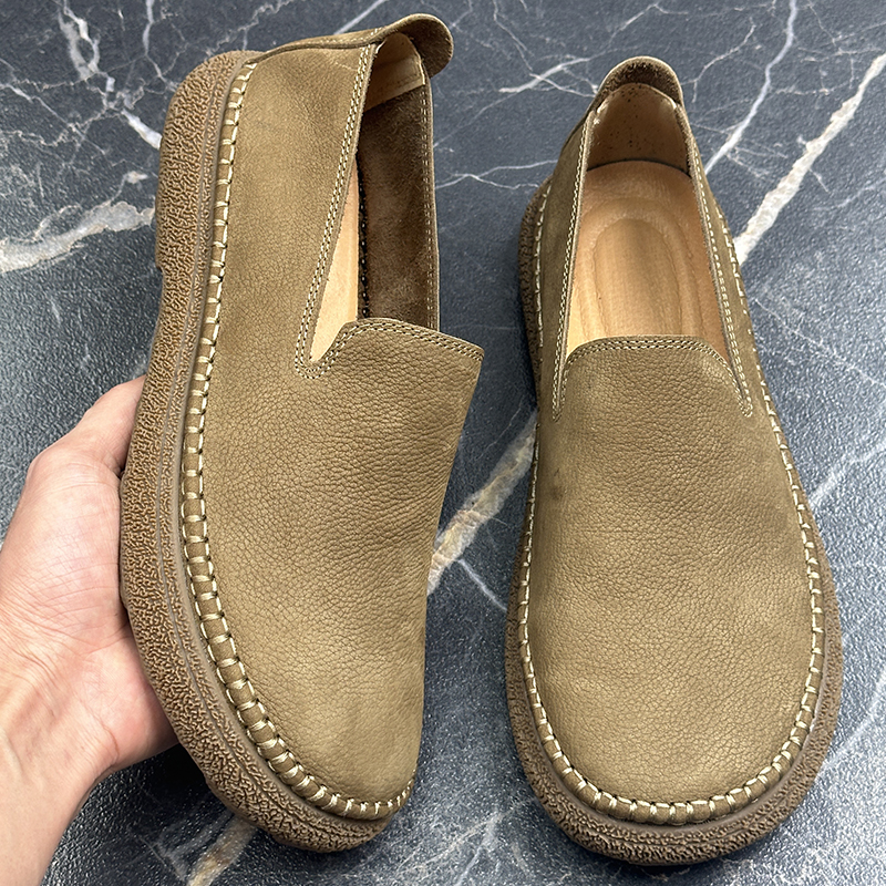 2025新款复古工装鞋真皮透气户外低帮男士皮鞋男耐磨休闲大头鞋子