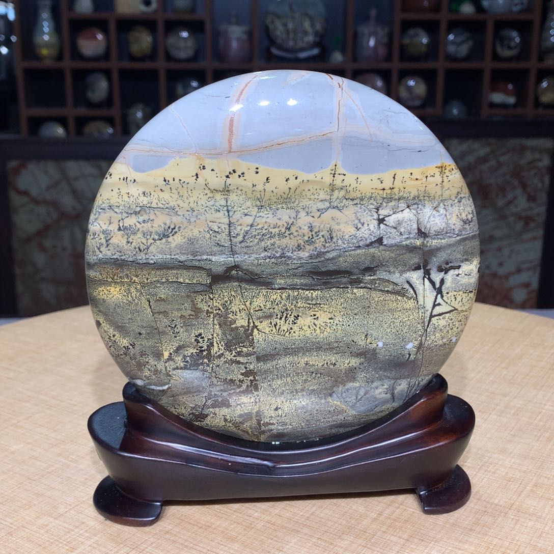 紫砂广西国画石摆件，收藏观赏