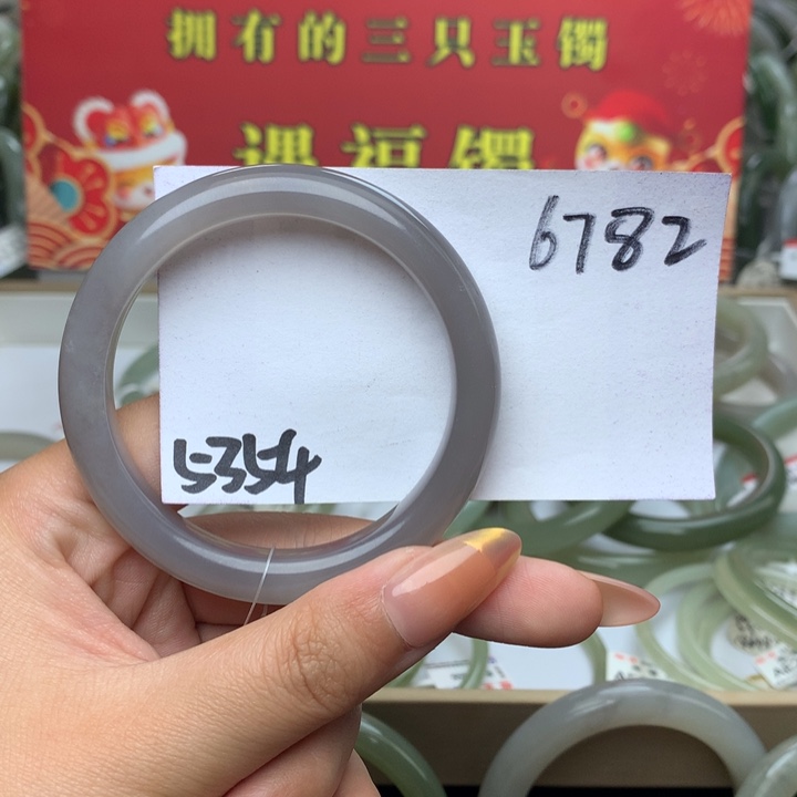 和田玉手镯未镶嵌喵*的