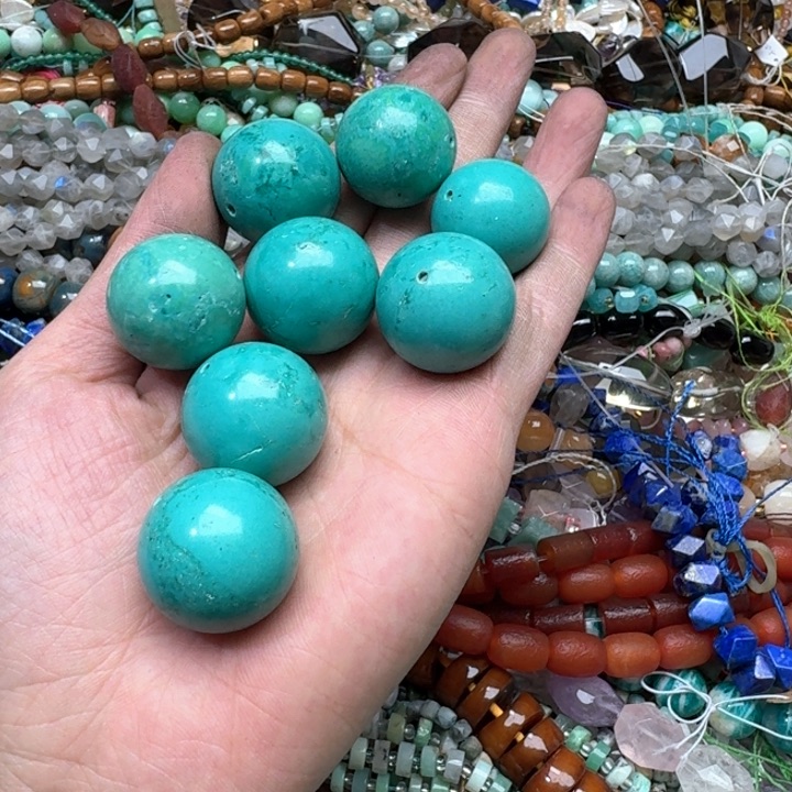 合金玛瑙/玉髓珠宝半成品一颗24-26mm原矿绿松