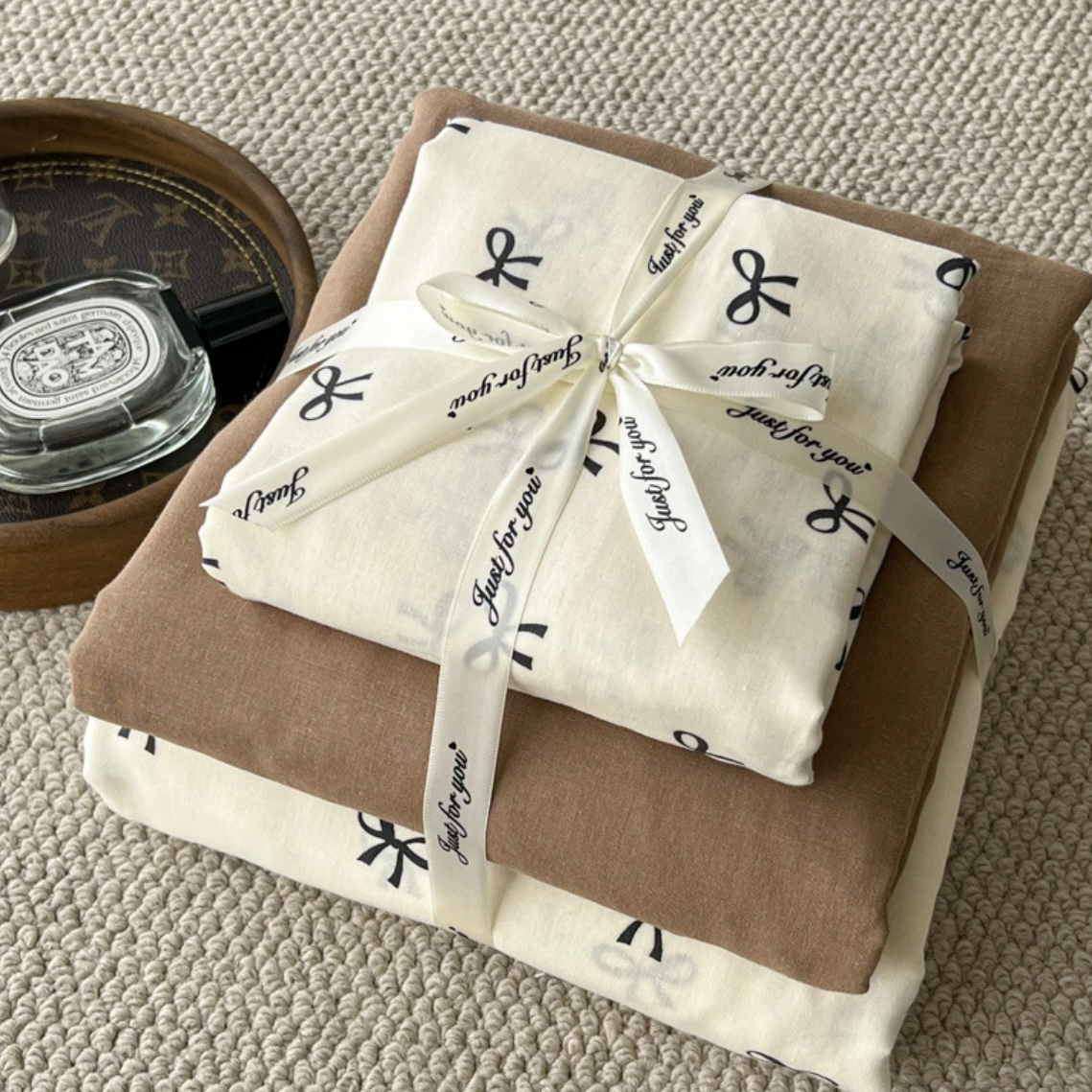 【蝴蝶可颂】四季柔软泡泡棉少女心四件套简约法式床品