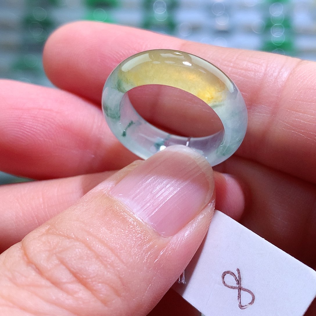 翡翠戒指未镶嵌8号