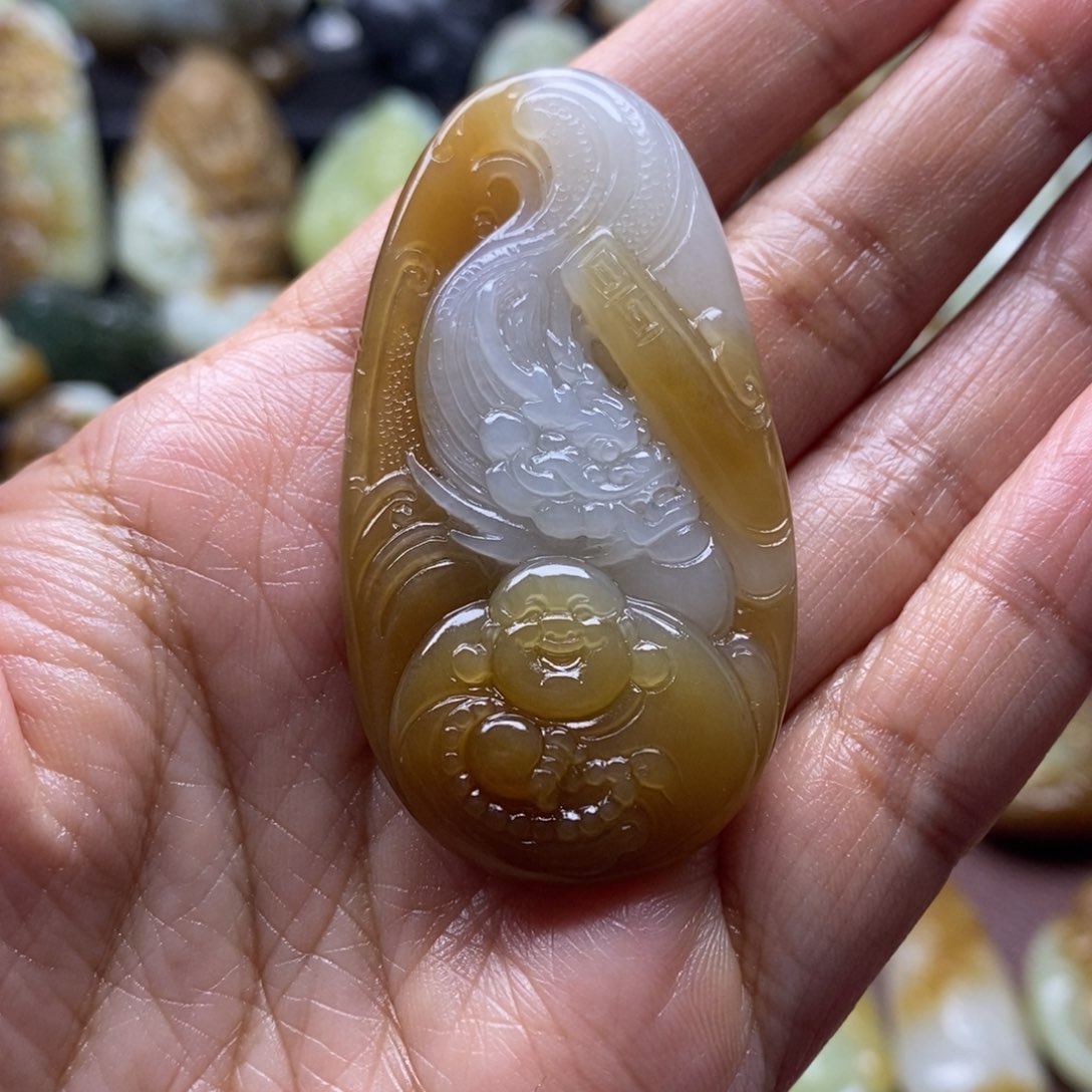 吊坠(不含链)未镶嵌和田玉（糖玉）乘****头