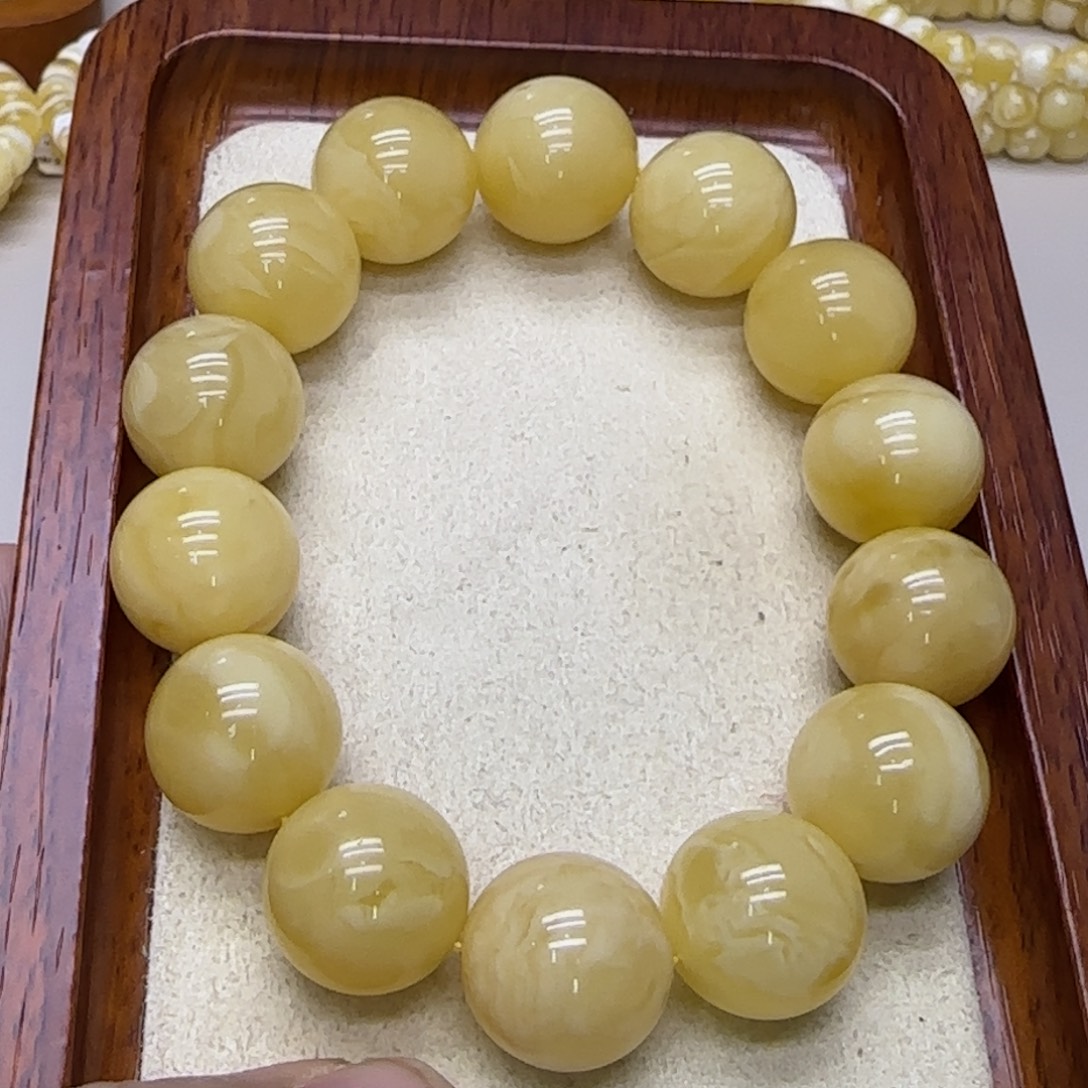 蜜蜡未镶嵌手链蜜蜡手串