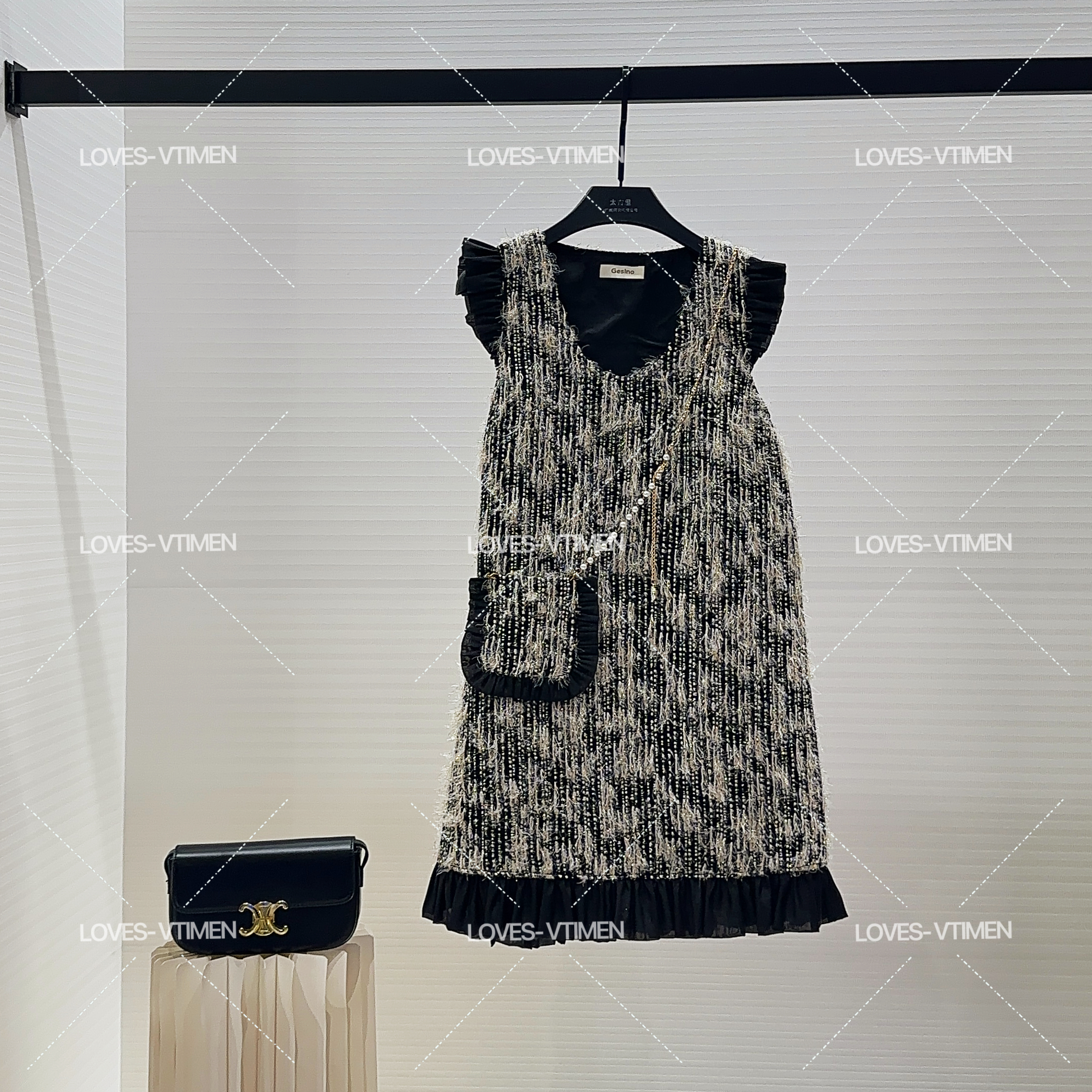 LL【33】赫本风高定显瘦气质法式时尚长款连衣裙LOVES-A1613