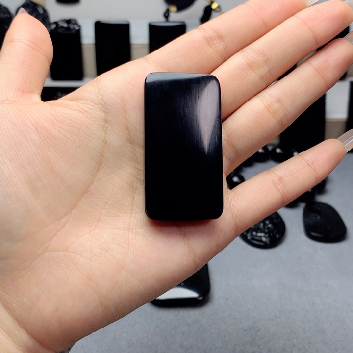 和田玉（墨玉）挂件未镶嵌体验款