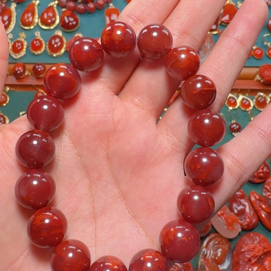 南红玛瑙南红12+未镶嵌