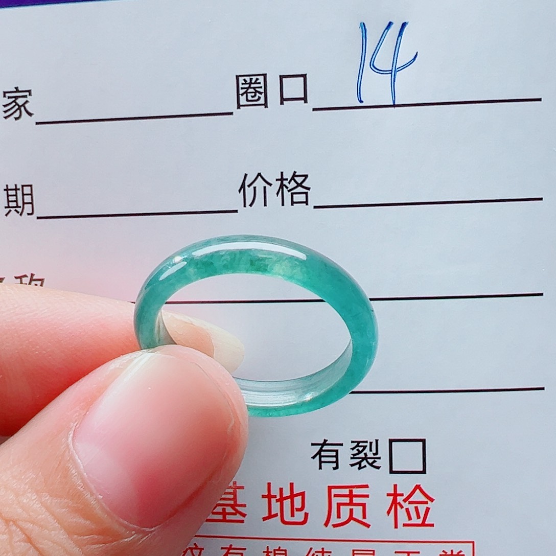 未镶嵌戒指翡翠小***鱼戒圈