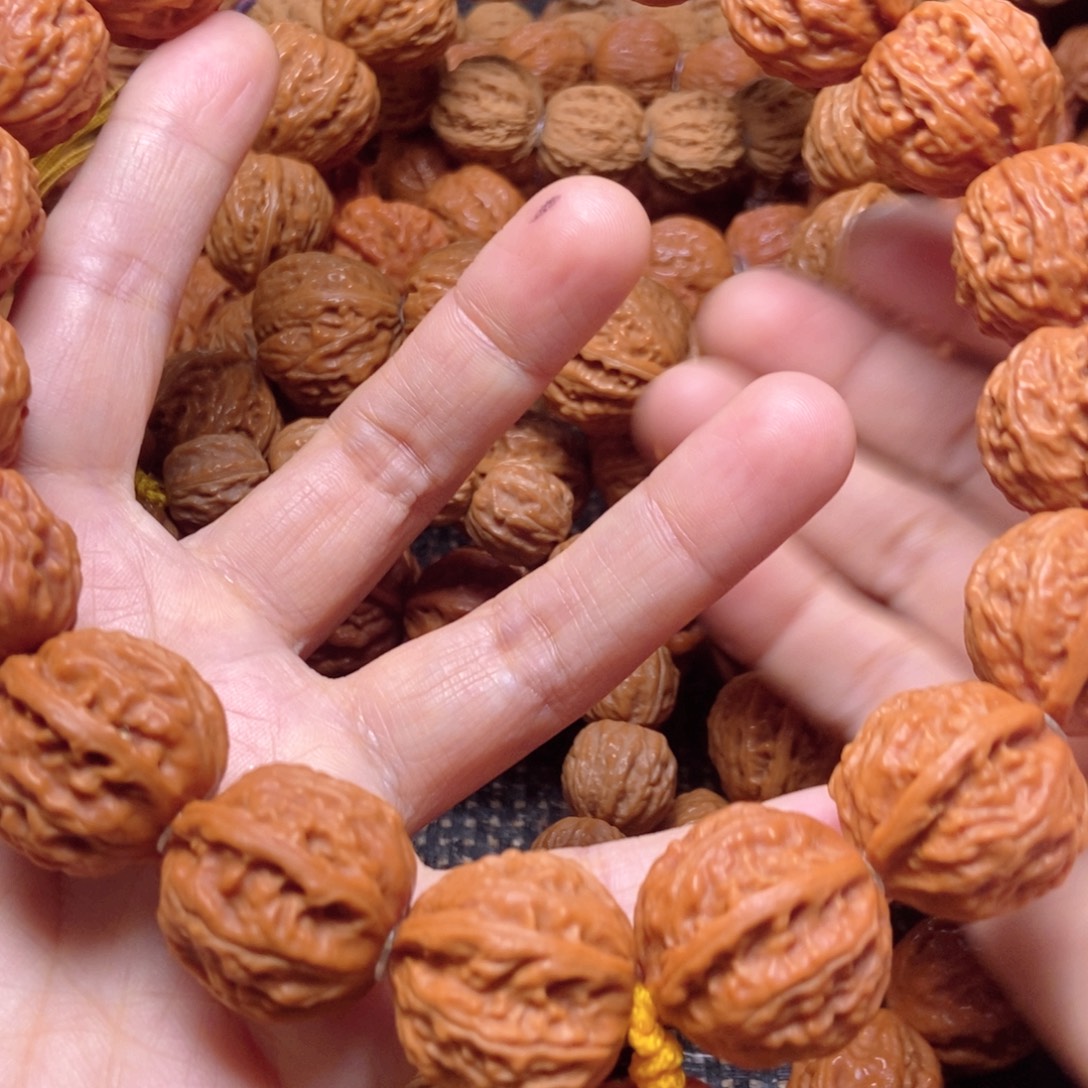 芒***i手串桃核粗筋八棱手持