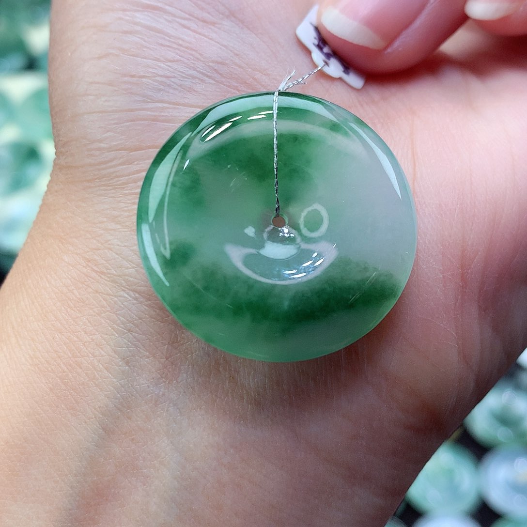 翡翠颈饰未镶嵌15尺寸28.5-5.5