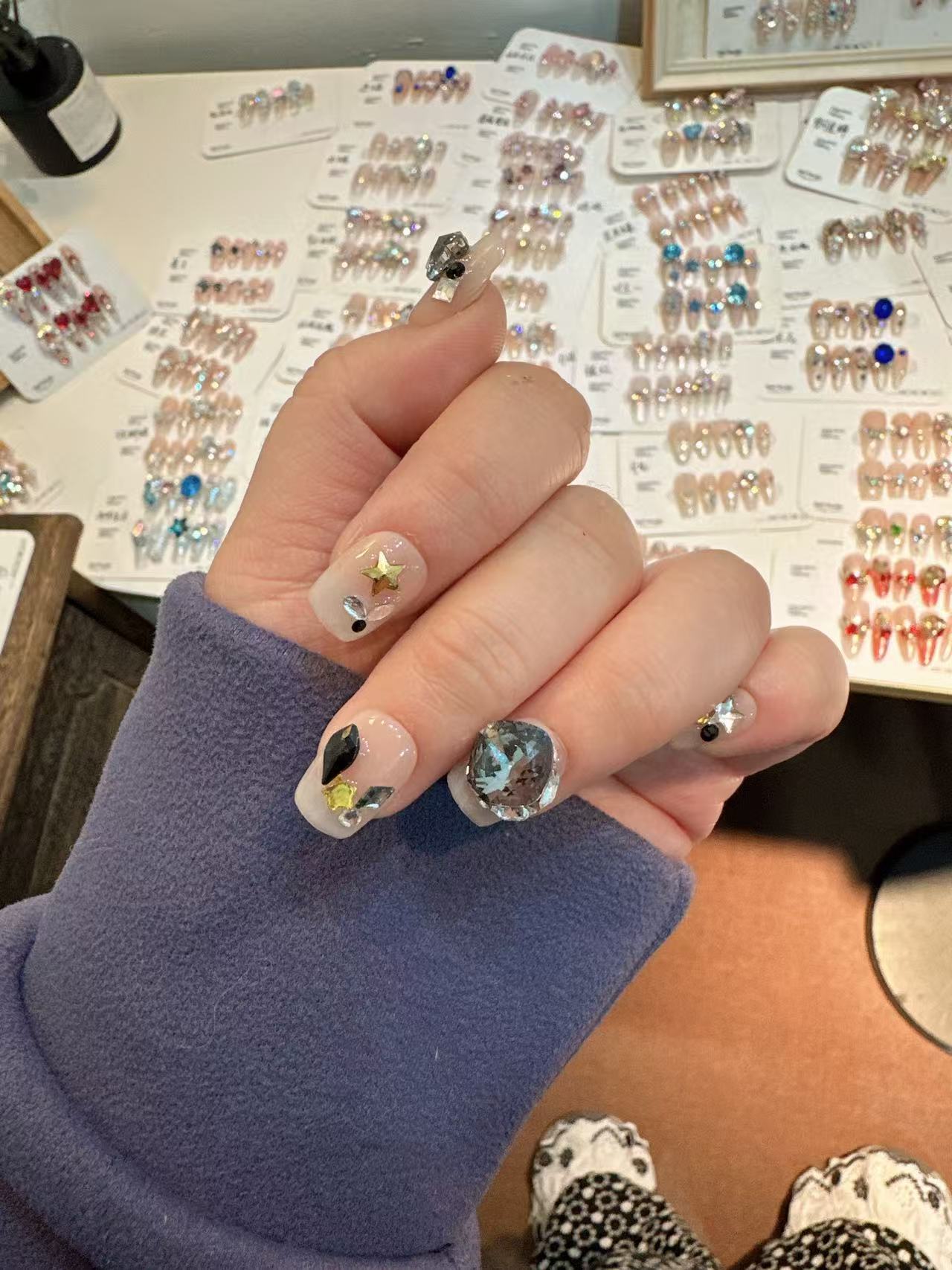 【夜华】施华洛华子高级可拆卸式穿戴甲