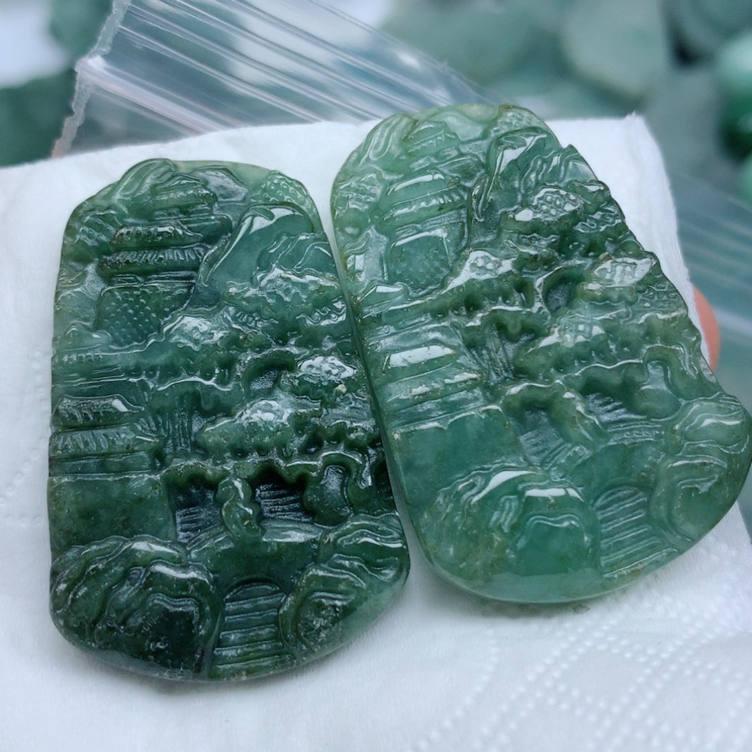 翡翠未镶嵌项链珠子珠