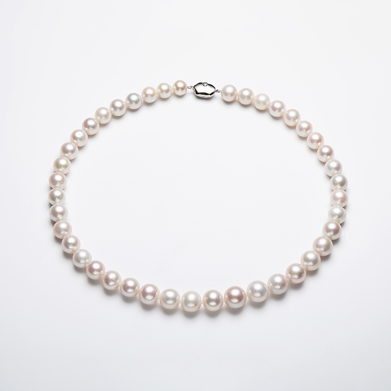 【短发七七】【澳雪】极光淡水白色珍珠项链/9-12mm/s925/五星吉尔德