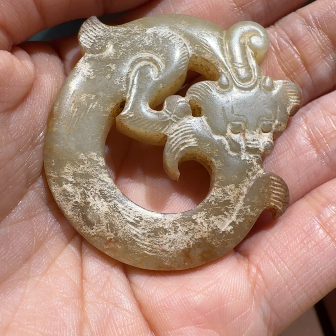 和田玉颈饰未镶嵌茂**竹