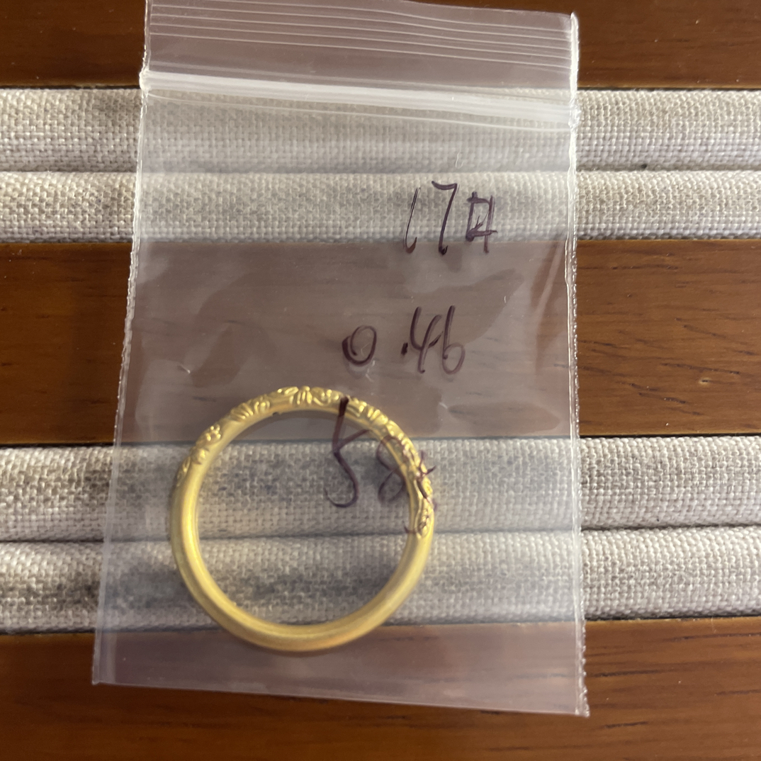 A7克重0.46 17号 樱花繁花戒指 足金999